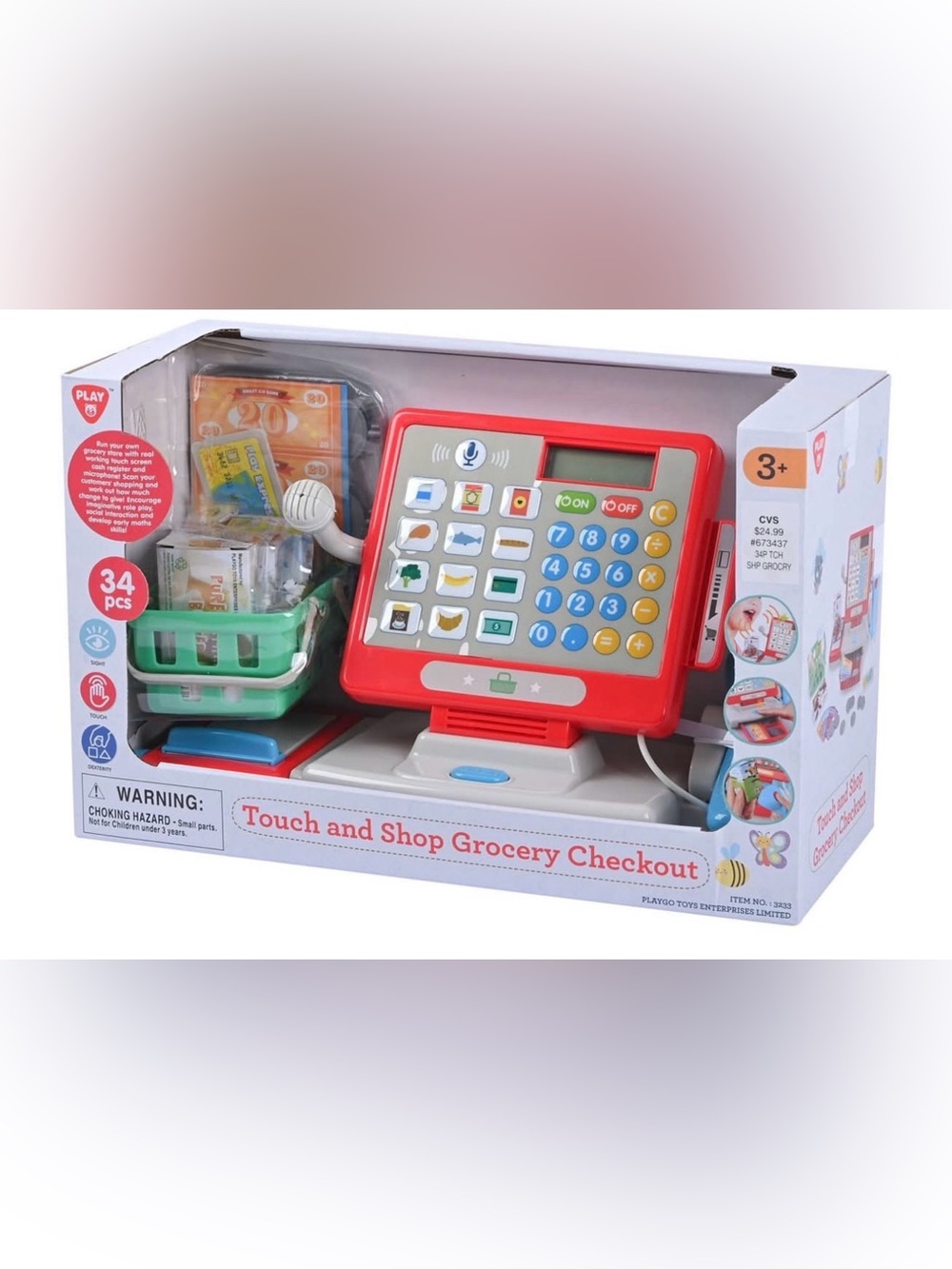 Touch and Shop Grocery Checkout - 34 Pieces - Ages 3+ New in Box - No Cancels